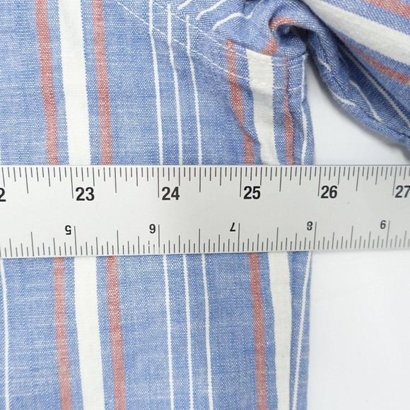 L.L.Bean Button-Down T-Shirt Mens Sz L Multicolor Striped Traditional Fit Cotton - Picture 4 of 5